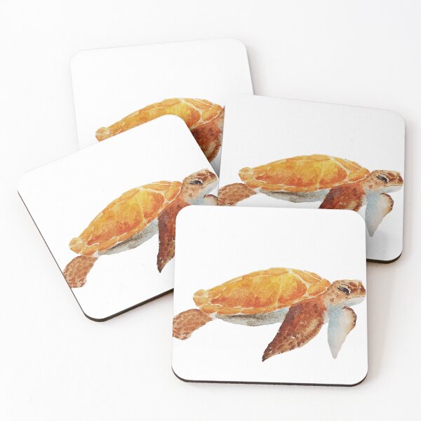 Item preview, Really cute watercolour sea turtle designed and sold by rosiebeeston.