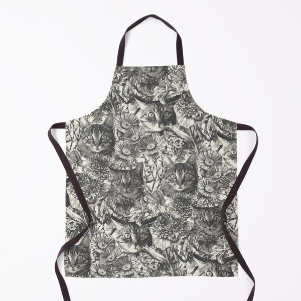 Item preview, spooked surprise cat flower bouquet engraving-charcoal designed and sold by Giddygoatthe3rd.