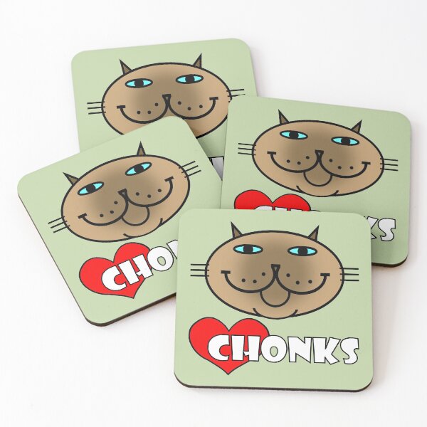 Item preview, HEART CHONKS - siamese cat designed and sold by RawSunArt.