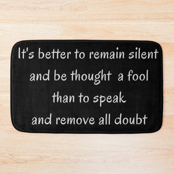 Item preview, Sometimes silence is the intelligent thing to do designed and sold by Try-It.