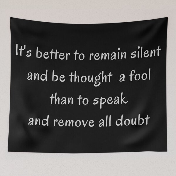 Item preview, Sometimes silence is the intelligent thing to do designed and sold by Try-It.