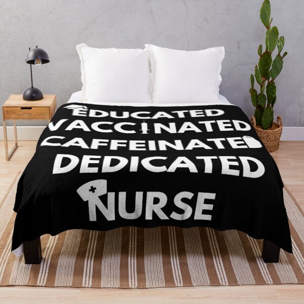 Item preview, Educated, vaccinated, caffeinated designed and sold by Caregiverology.