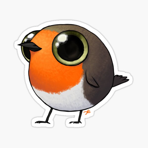 Cute Fat Robin Sticker