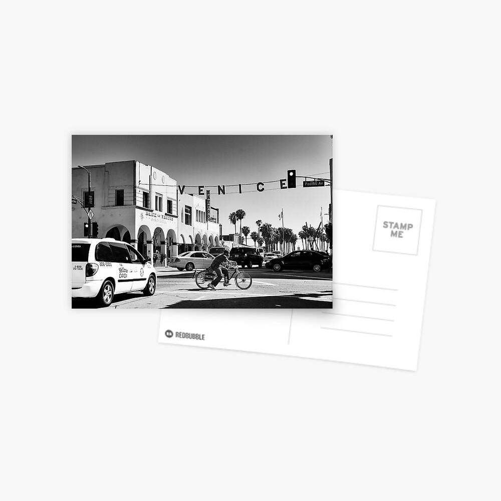 Cruising Pacific Avenue - Venice Beach California USA Postcard