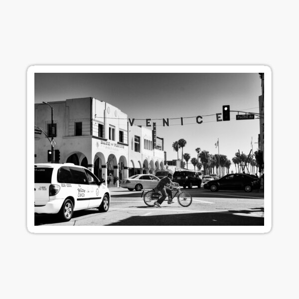 Cruising Pacific Avenue - Venice Beach California USA Sticker