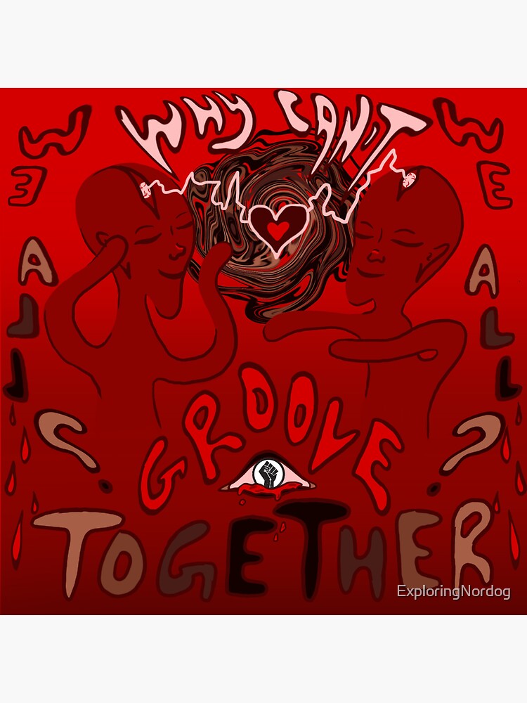 "Grooving Together" Sticker for Sale by ExploringNordog Redbubble