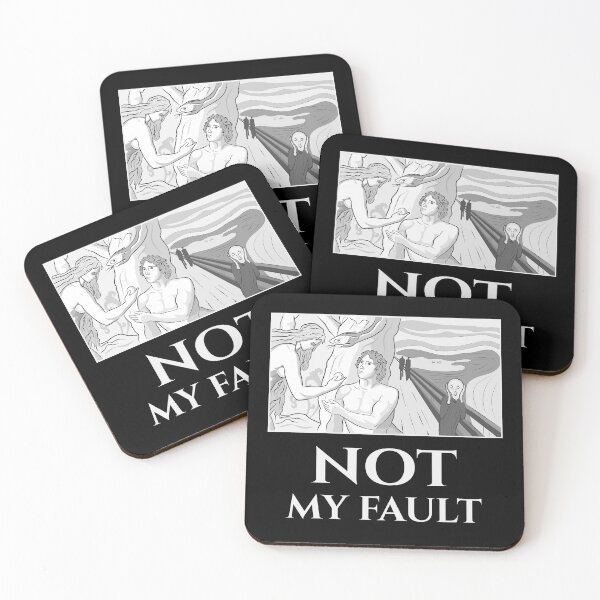 Item preview, The Scream, Adam And Eve - Not My Fault Funny Design, White Text designed and sold by blackwolfpixels.
