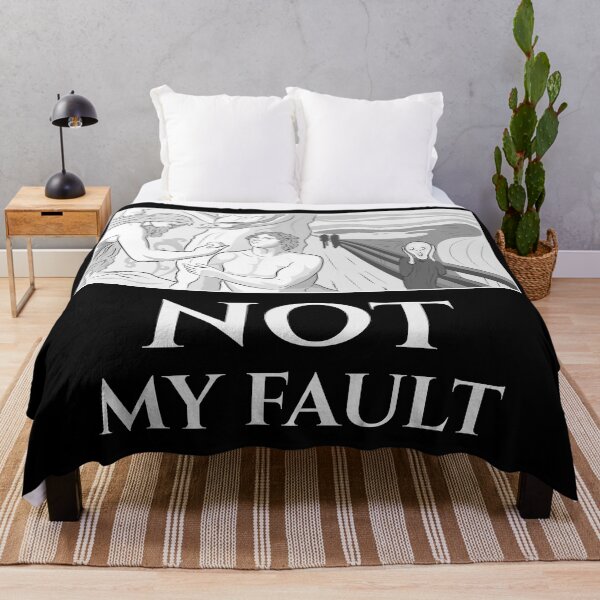 Item preview, The Scream, Adam And Eve - Not My Fault Funny Design, White Text designed and sold by blackwolfpixels.