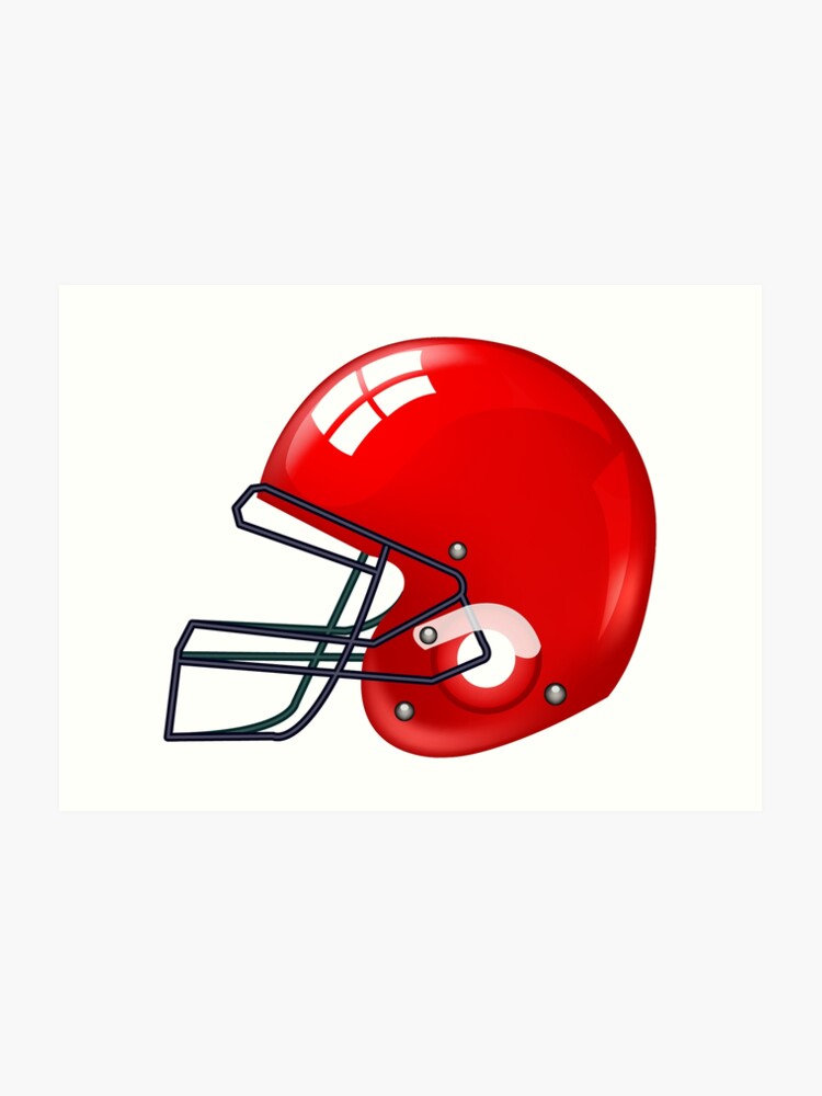 American soccer gridiron helmets Artwork Print graphic about Printable Football Helmet titled American soccer gridiron helmets Artwork Print