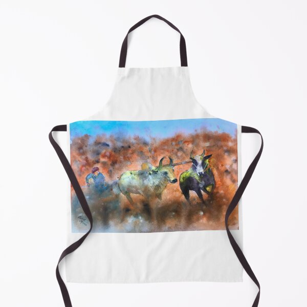 Item preview, Bull Race - Panjab in watercolours designed and sold by TimurTatar.