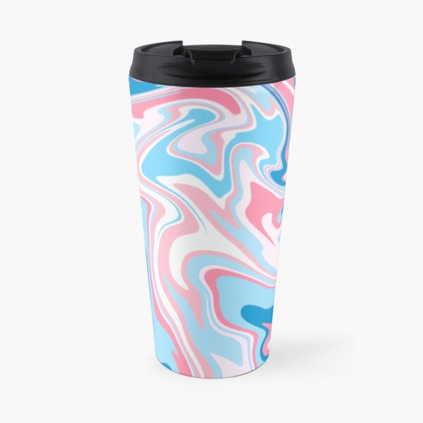 subtle trans pride marble swirl Travel Mug