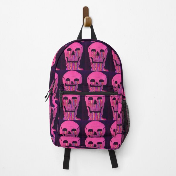 Item preview, Pink Neon Melting Skull designed and sold by KaylaOnCanvas.