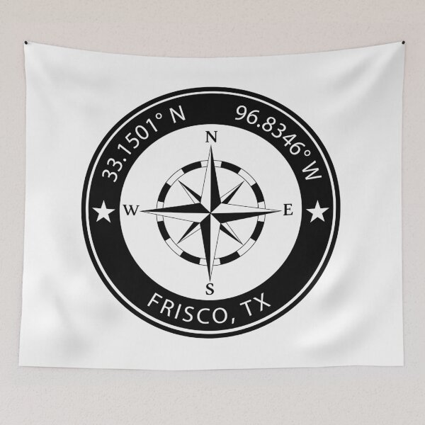 Item preview, Frisco, Texas Geographical Coordinates designed and sold by TeeOhGraphics.