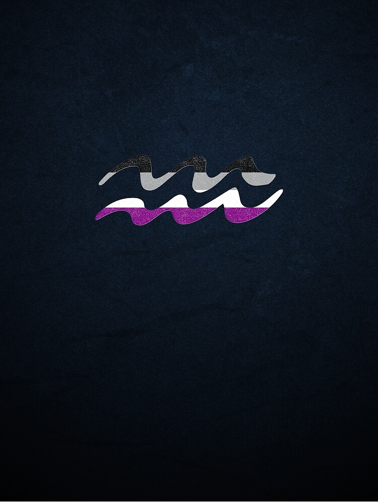 Asexual Pride Flag Aquarius Zodiac Sign by valador