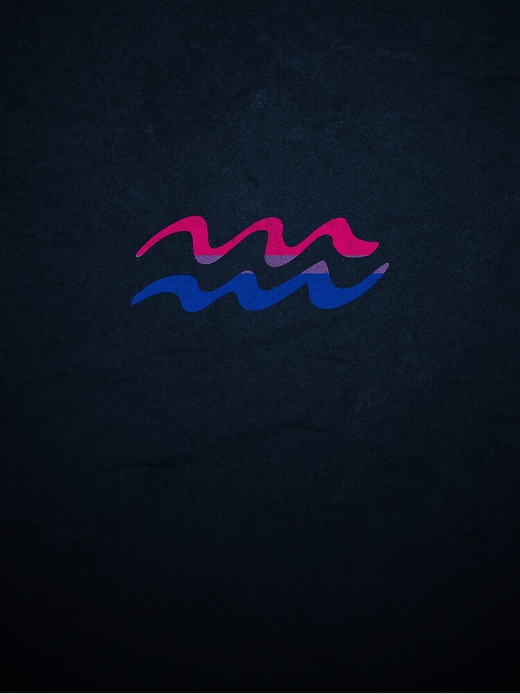 Bisexual Pride Flag Aquarius Zodiac Sign by valador