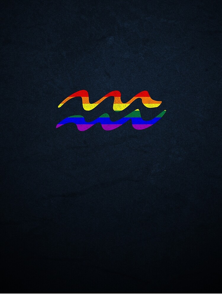 LGBT Gay Pride Flag Aquarius Zodiac Sign by valador