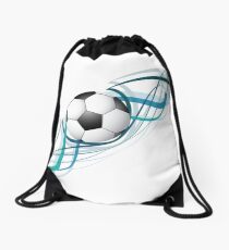 Mochila de cuerdas Diseño de onda línea de fútbol abstracto colorido