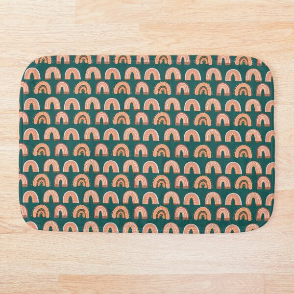 Item preview, Bohemian Aesthetic Rainbows Forest Green Background designed and sold by DesignLabMedia.