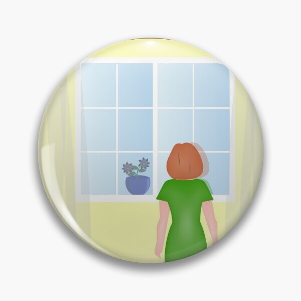 Item preview, Design of a girl looking out the window of her house designed and sold by Martapp.