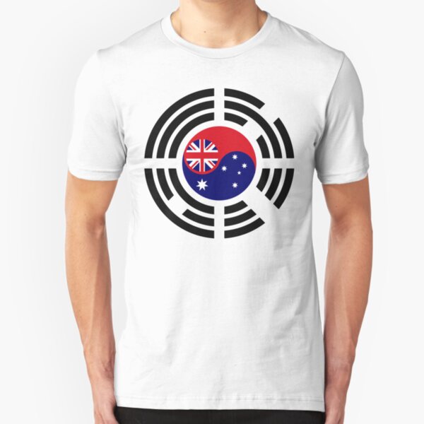 Korean Australian Multinational Patriot Flag Series Slim Fit T-Shirt