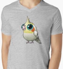 Cute Fat Cockatiel Men's V-Neck T-Shirt