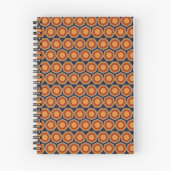 Item preview, Heptagon Navy Orange designed and sold by throughtheloops.