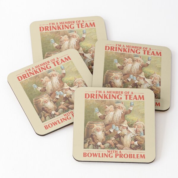 Item preview, Drinking Team With a Bowling Problem | Funny Vintage designed and sold by Petra Becker.