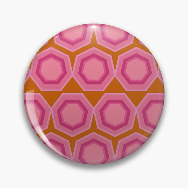 Item preview, Heptagon Orange Pink designed and sold by throughtheloops.