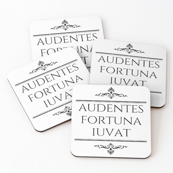 Item preview, Audentes Fortuna Iuvat Fortune Favors The Bold Version 2 Black designed and sold by ElementJourney.