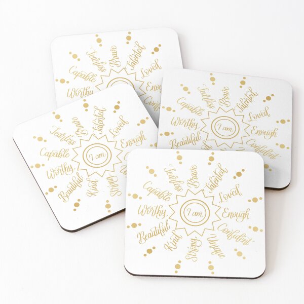 Item preview, I am Positive Self Affirmations in Gold Foil Gradient designed and sold by Kelly Leung.
