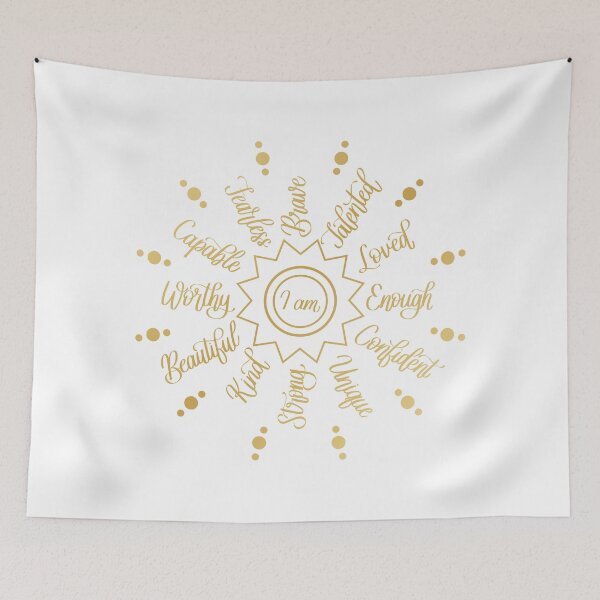 Item preview, I am Positive Self Affirmations in Gold Foil Gradient designed and sold by Kelly Leung.