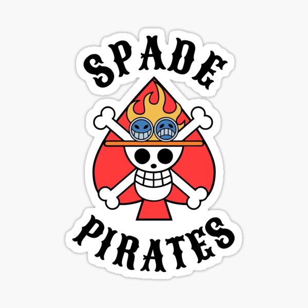 Spade Pirates Stickers Redbubble - one piece age of pirates roblox
