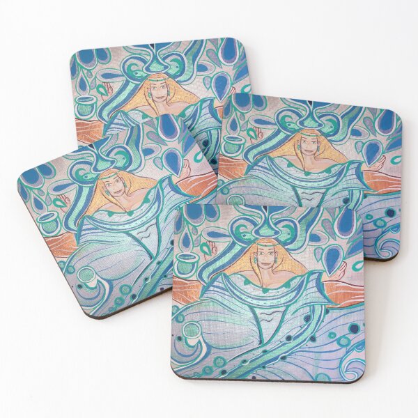 Item preview, Aquarius Woman Zodiac Art designed and sold by viqysarthouse.