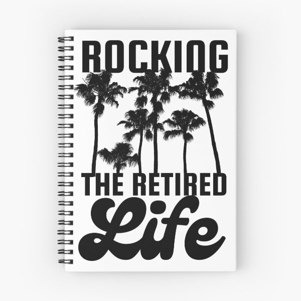 Item preview, Rocking The Retirement Life Palm Trees Black Design designed and sold by SweetAndSpice.