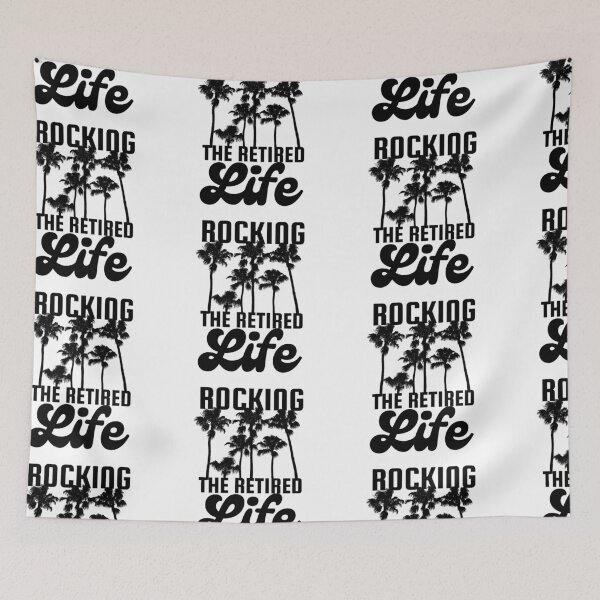 Item preview, Rocking The Retirement Life Palm Trees Black Design designed and sold by SweetAndSpice.