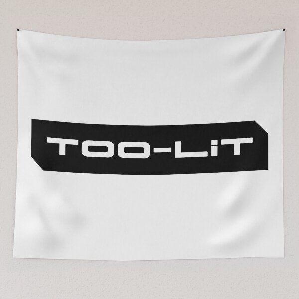 Item preview, Too lit simple cyberpunk urban slang letters white designed and sold by Swiiing.