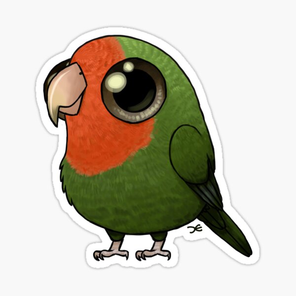 Cute Fat Peachy Lovebird Sticker