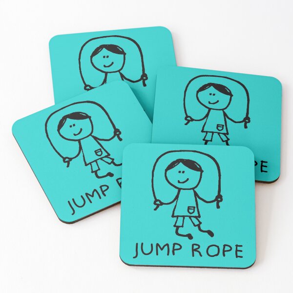Item preview, Stick Peeps JUMP ROPE kids kid children child active (black) designed and sold by SolidEarthArt.
