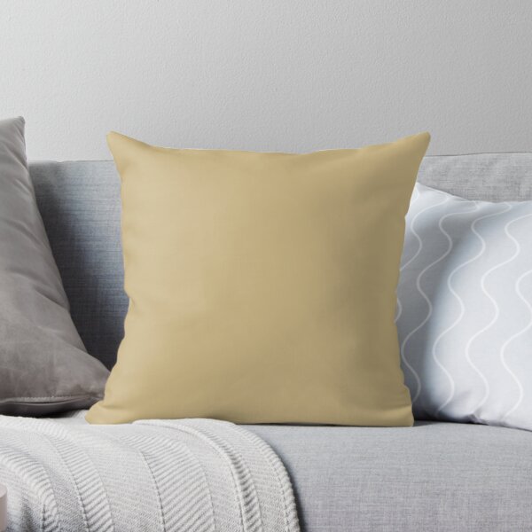 Gold Solid Colour Throw Pillow
