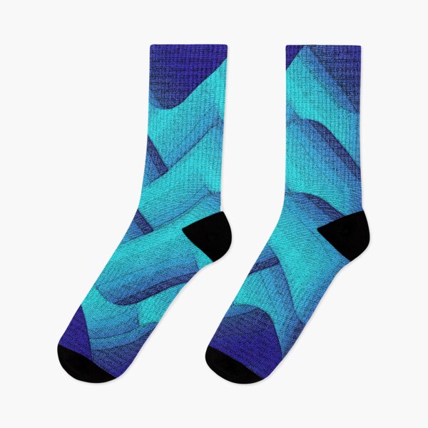 Item preview, ABSTRACT WAVES IN BLUE OMBRE/HOLD ON LET OVERCOMPLICATE THIS designed and sold by wildwhimsical.