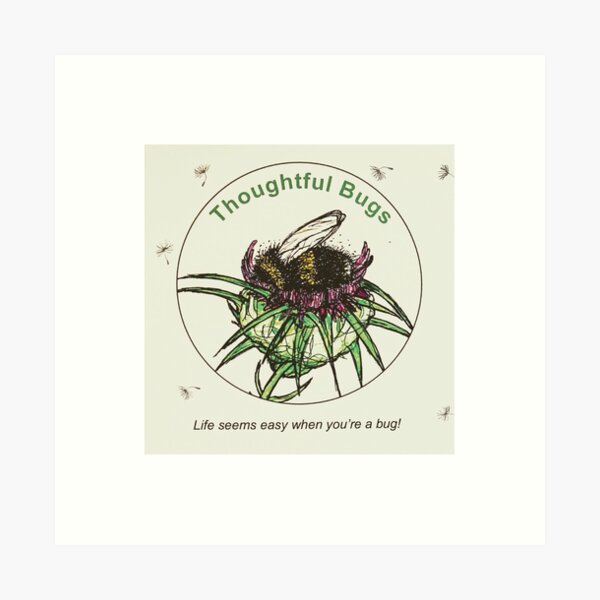 Thoughtful Bugs Logo Art Print