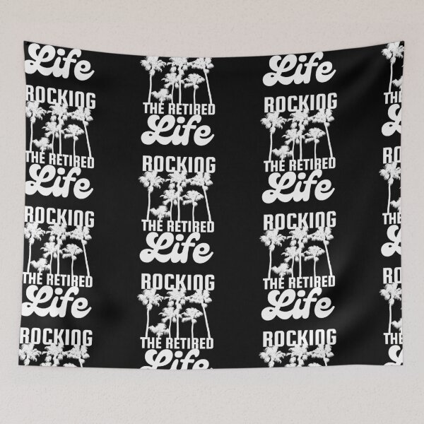 Item preview, Rocking The Retirement Life Palm Trees White Design designed and sold by SweetAndSpice.