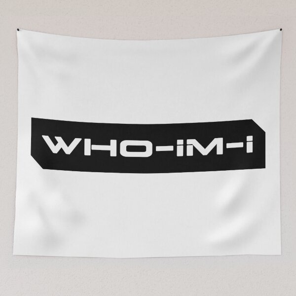 Item preview, Who im i simple cyberpunk urban slang letters white designed and sold by Swiiing.