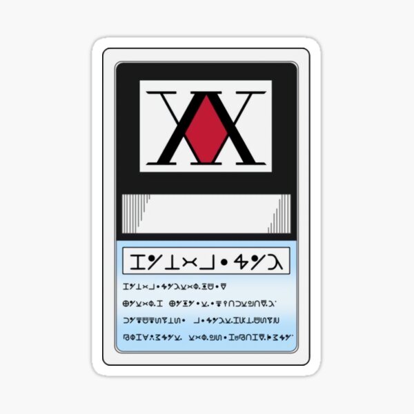 Hunter x hunter Card Sticker
