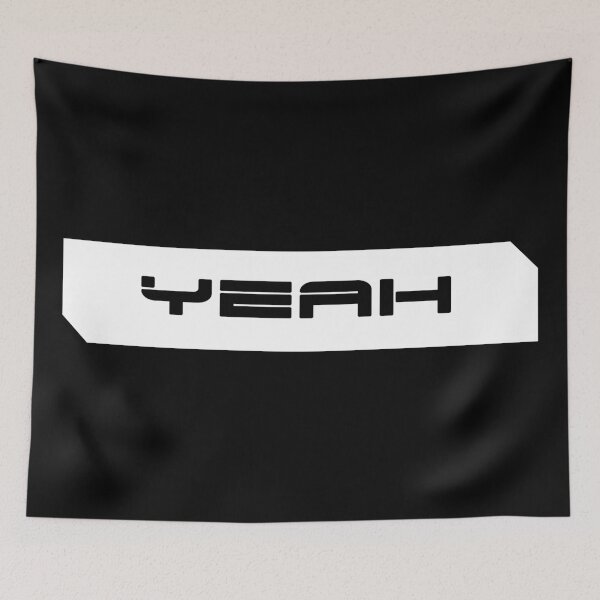 Item preview, Yeah simple cyberpunk urban slang letters black designed and sold by Swiiing.