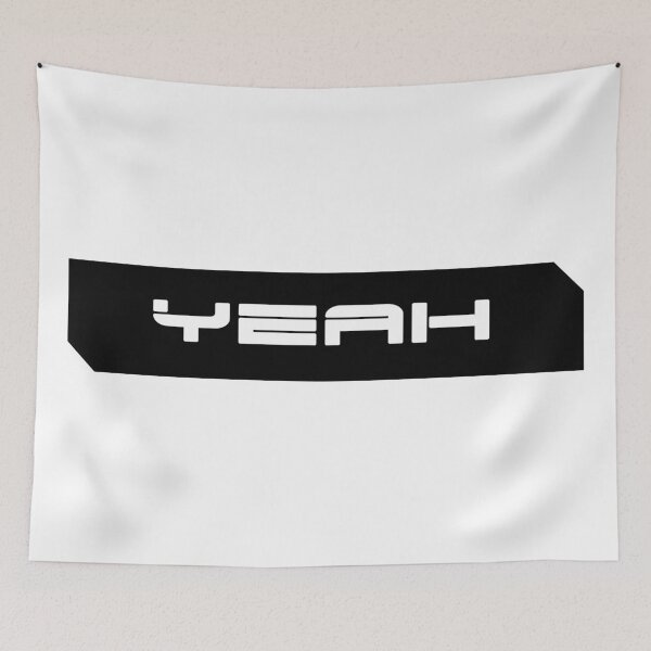 Item preview, Yeah simple cyberpunk urban slang letters white designed and sold by Swiiing.