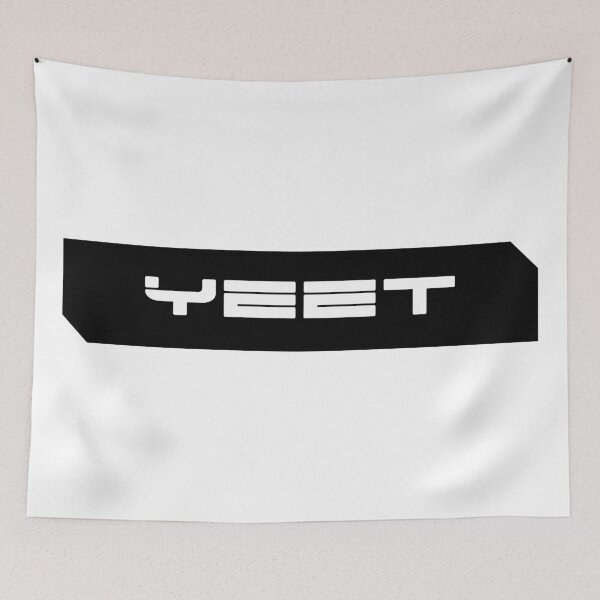 Item preview, Yeet simple cyberpunk urban slang letters white designed and sold by Swiiing.