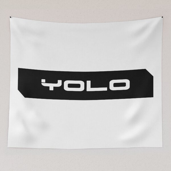 Item preview, Yolo simple cyberpunk urban slang letters white designed and sold by Swiiing.