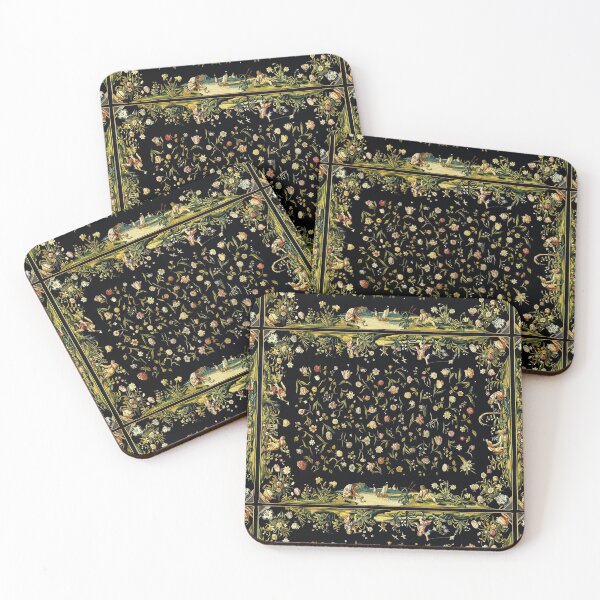 Item preview, 4 elements tapestry, with flowers designed and sold by SEEMUELLER.
