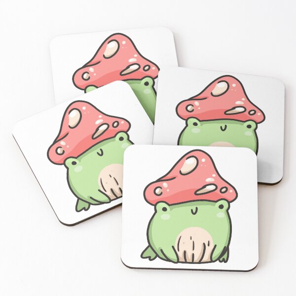 Item preview, frog with mushroom hat designed and sold by crackheadruelx.